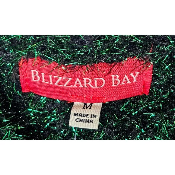 Blizzard Bay Men's Fuzzy Christmas Tree Ugly Christmas Sweater Vest Medium - Picture 5 of 8